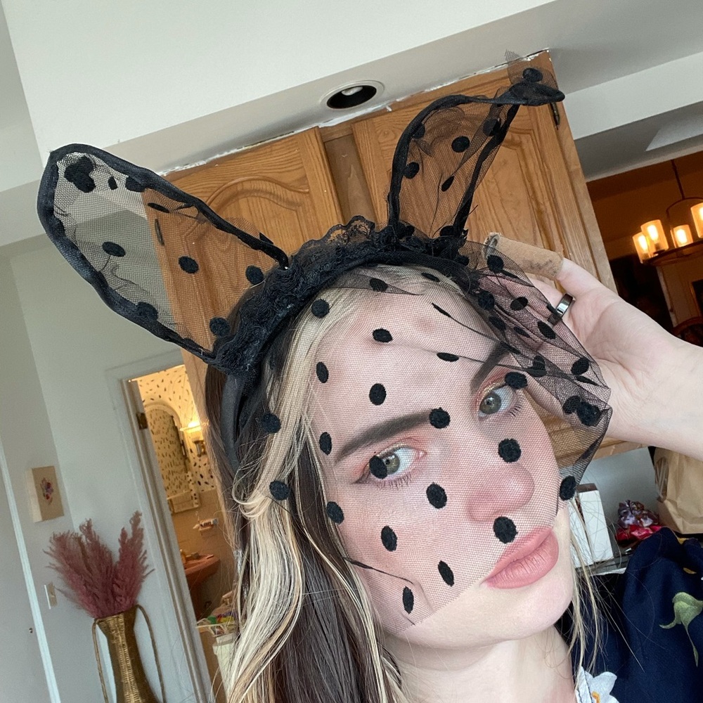 Bunny ears with veil